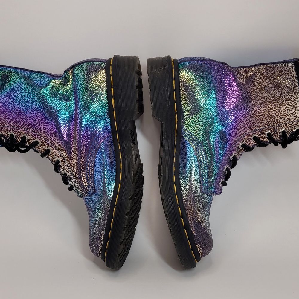 Dr. Martens Iridescent Purple Combat Boots - Women - Picture 2 of 8